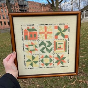 Vintage Framed Cross Stitch